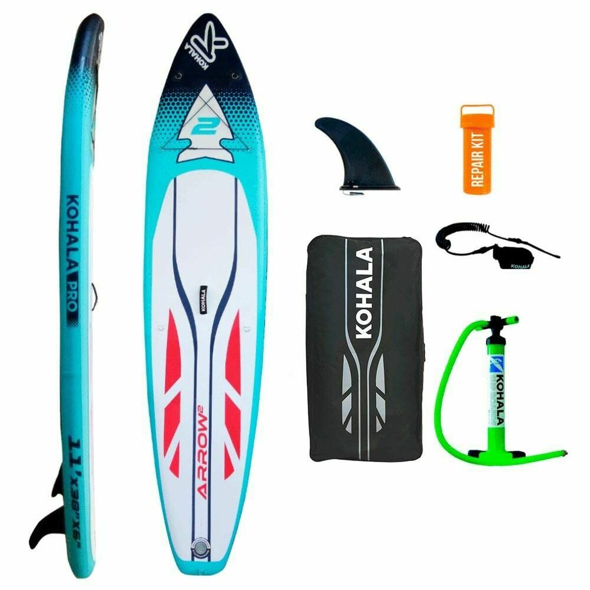 "Inflatable Paddle Surf Board with Accessories Kohala Arrow 2 Blue ( 335 x 75 x 15  cm)"_1