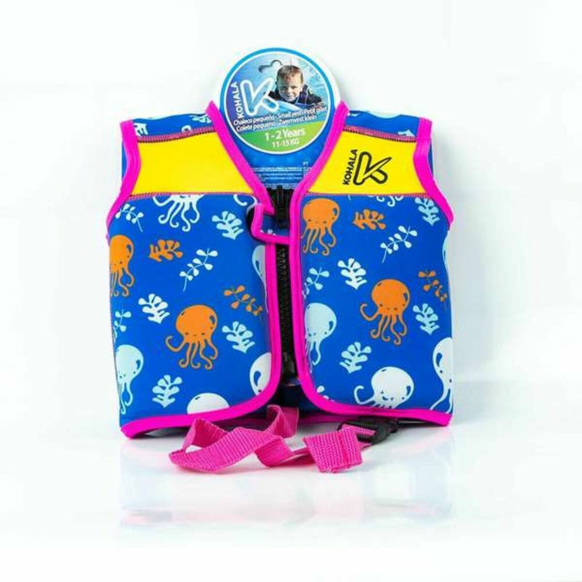 "Inflatable Swim Vest Kohala Octopus Pink 4-5 Years"_1
