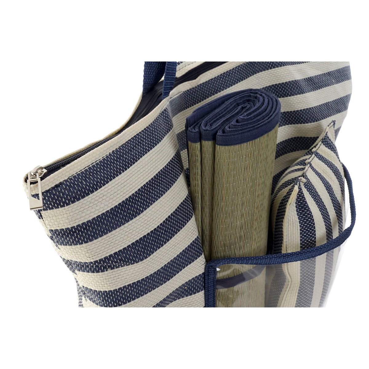 "Beach Bag DKD Home Decor Canvas Red Blue Polyester PVC (55 x 17 x 35 cm) (2 units)"_7