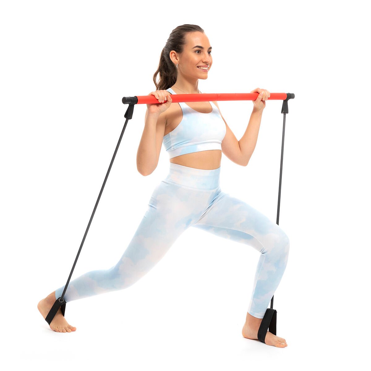 Fitness Bar with Resistance Bands and Exercise Guide Resibar InnovaGoods_23