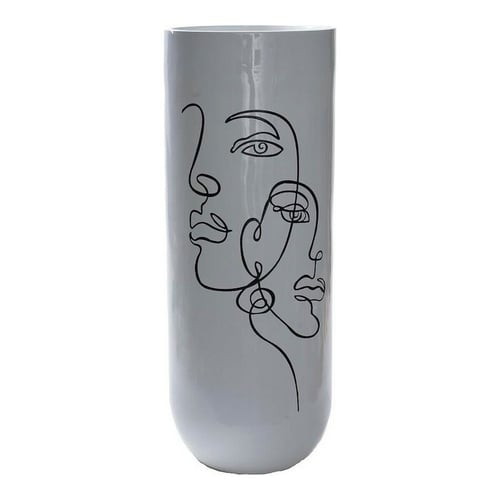 Vase DKD Home Decor Abstrakt Hvid Harpiks Moderne (35 x 35 x 90 cm)_0