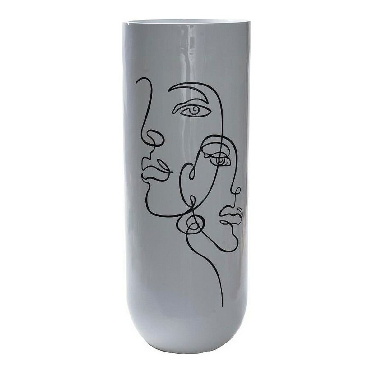Vase DKD Home Decor Abstract White Resin Modern (35 x 35 x 90 cm)_0