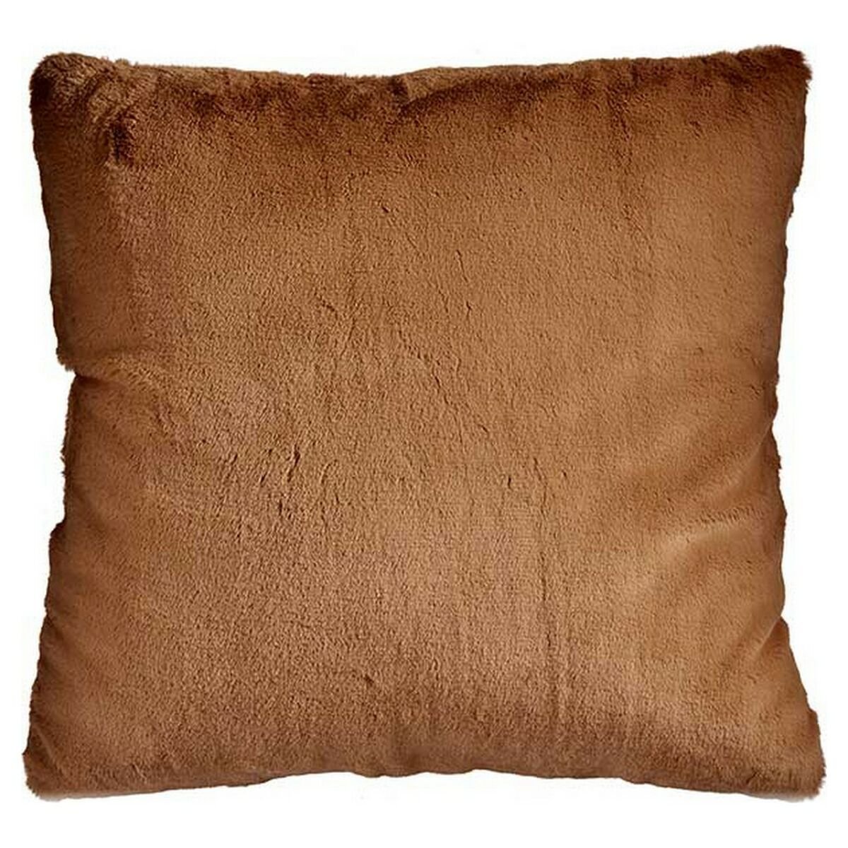 Cushion With hair Brown Synthetic Leather (60 x 2 x 60 cm)_0