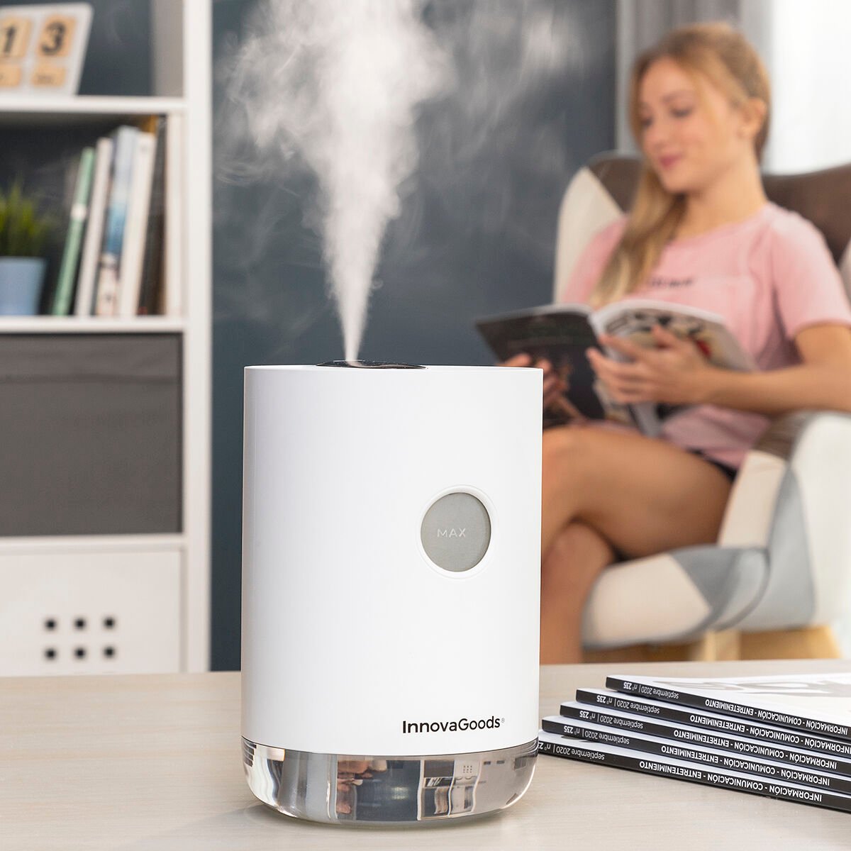 Rechargeable Ultrasonic Humidifier Vaupure InnovaGoods_1