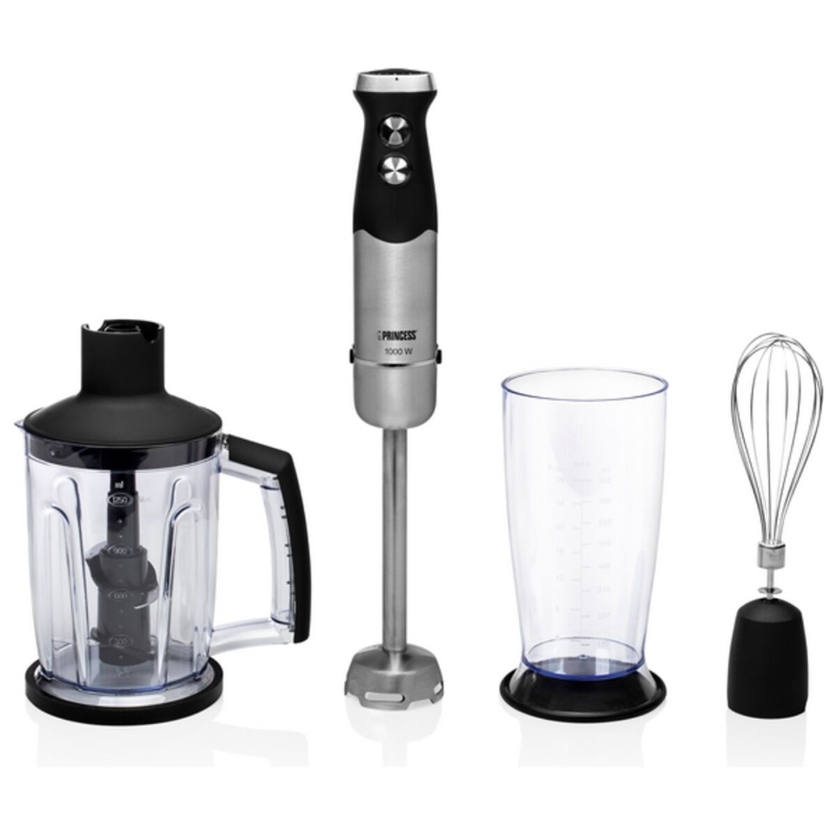 Hand-held Blender Princess 221221 0,8 L 1000W Stainless steel Black 1000W_0
