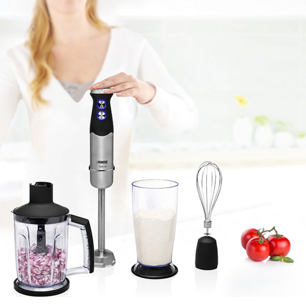Hand-held Blender Princess 221221 0,8 L 1000W Stainless steel Black 1000W_9