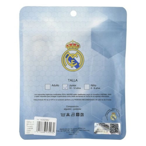 Genanvendelig stof hygiejnemaske Real Madrid C.F. Børns Blå_1