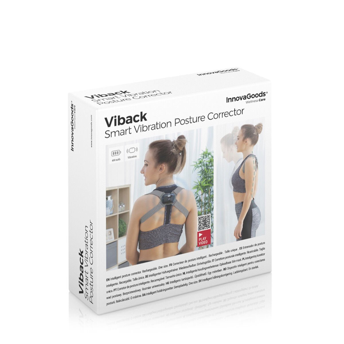 Intelligent Rechargeable Posture Trainer with Vibration Viback InnovaGoods_4