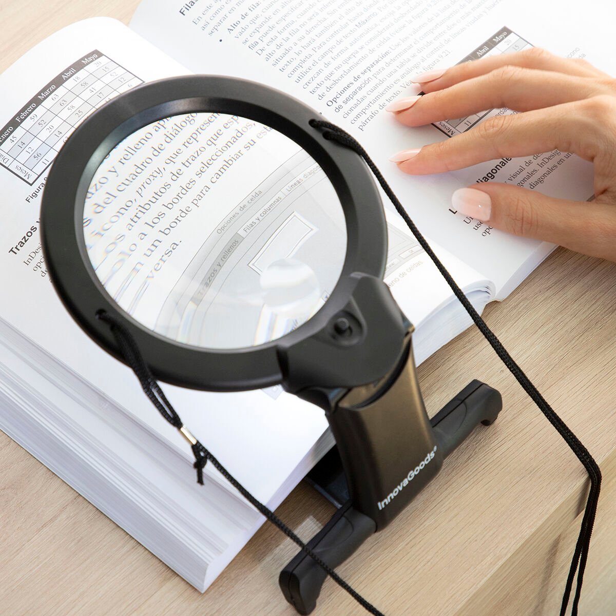 Hands-Free Magnifying Glass with LED light Zooled InnovaGoods_23