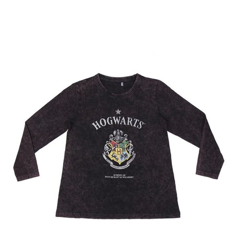 Langærmet T-shirt til Børn Harry Potter Mørkegrå - picture
