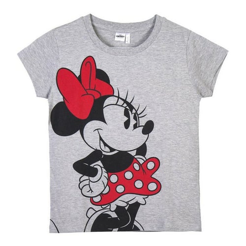 Børne Kortærmet T-shirt Minnie Mouse Grå_0