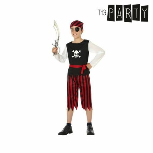 Kostume til børn Pirat Rød, str. 3-4 år_0