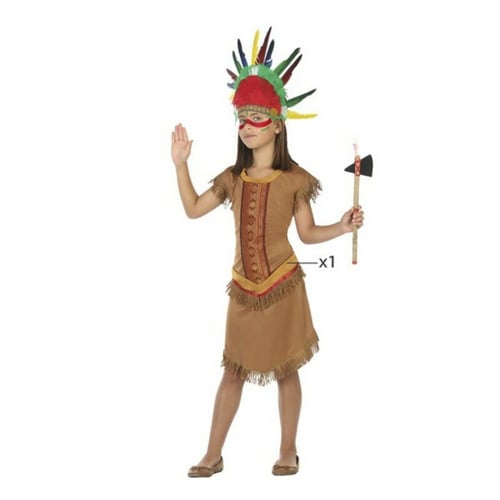 Kostume til børn Indianer kvinde Brun (1 Pc), str. 7-9 år_1