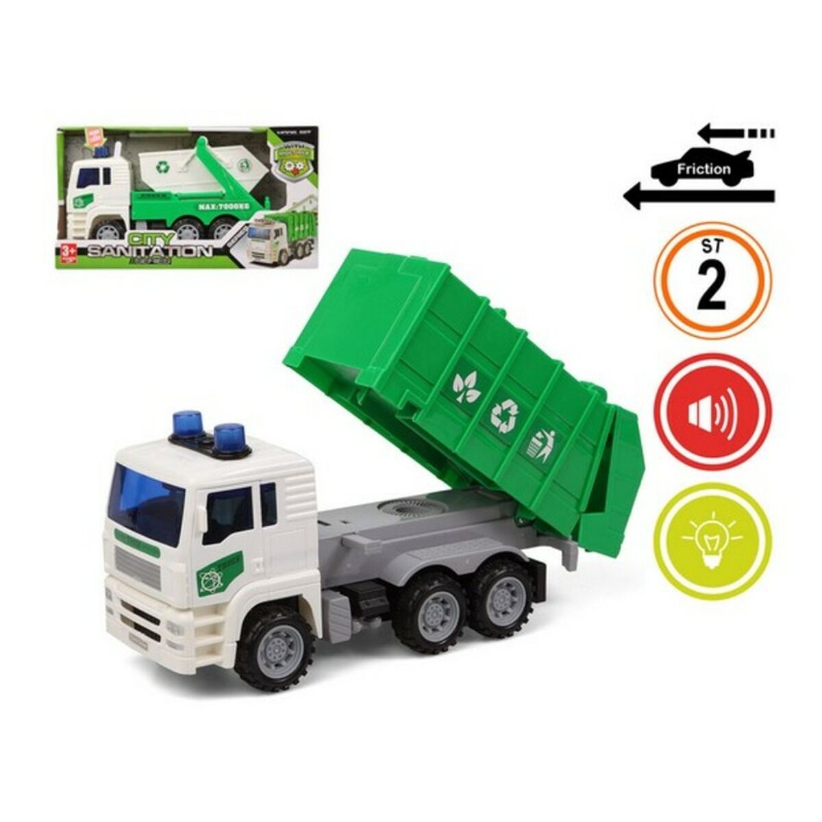 Garbage Truck Light Sound Green_1