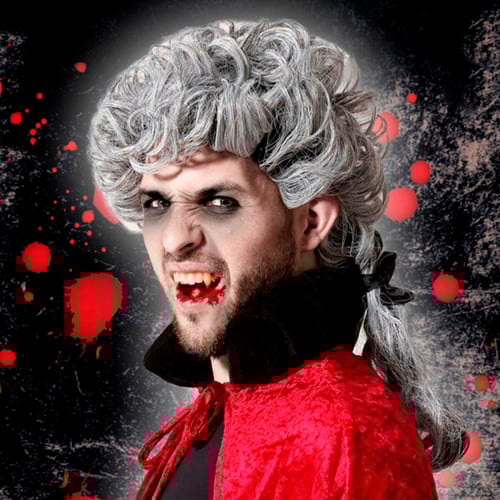 Paryk til Halloween Grå_1