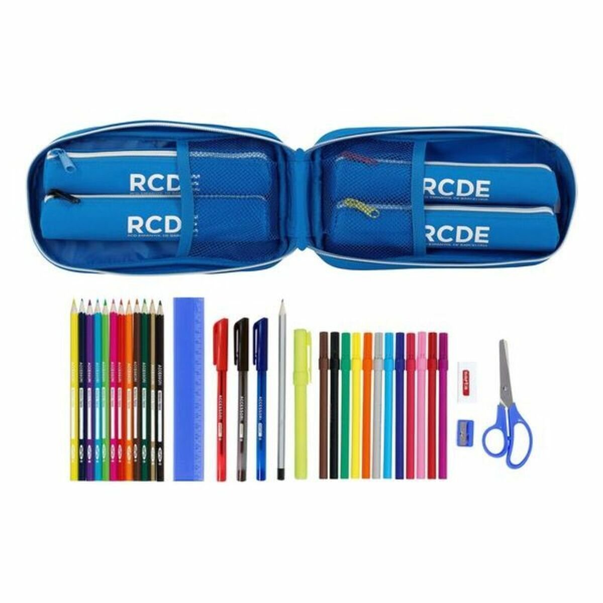 Backpack Pencil Case RCD Espanyol Blue White (33 Pieces)_3