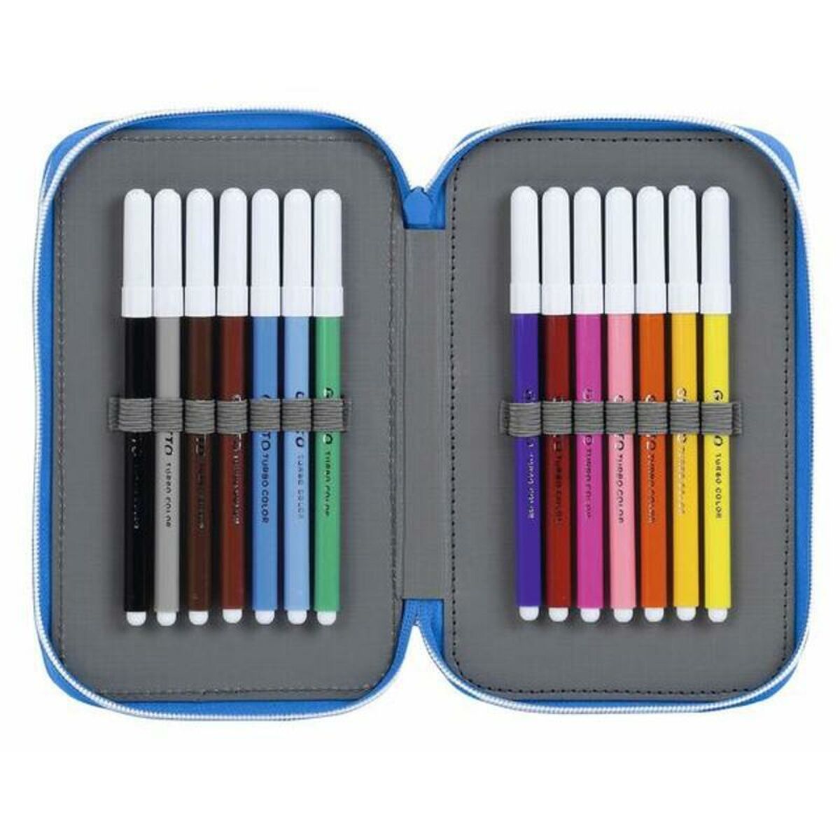 Double Pencil Case RCD Espanyol Blue White (28 pcs)_2