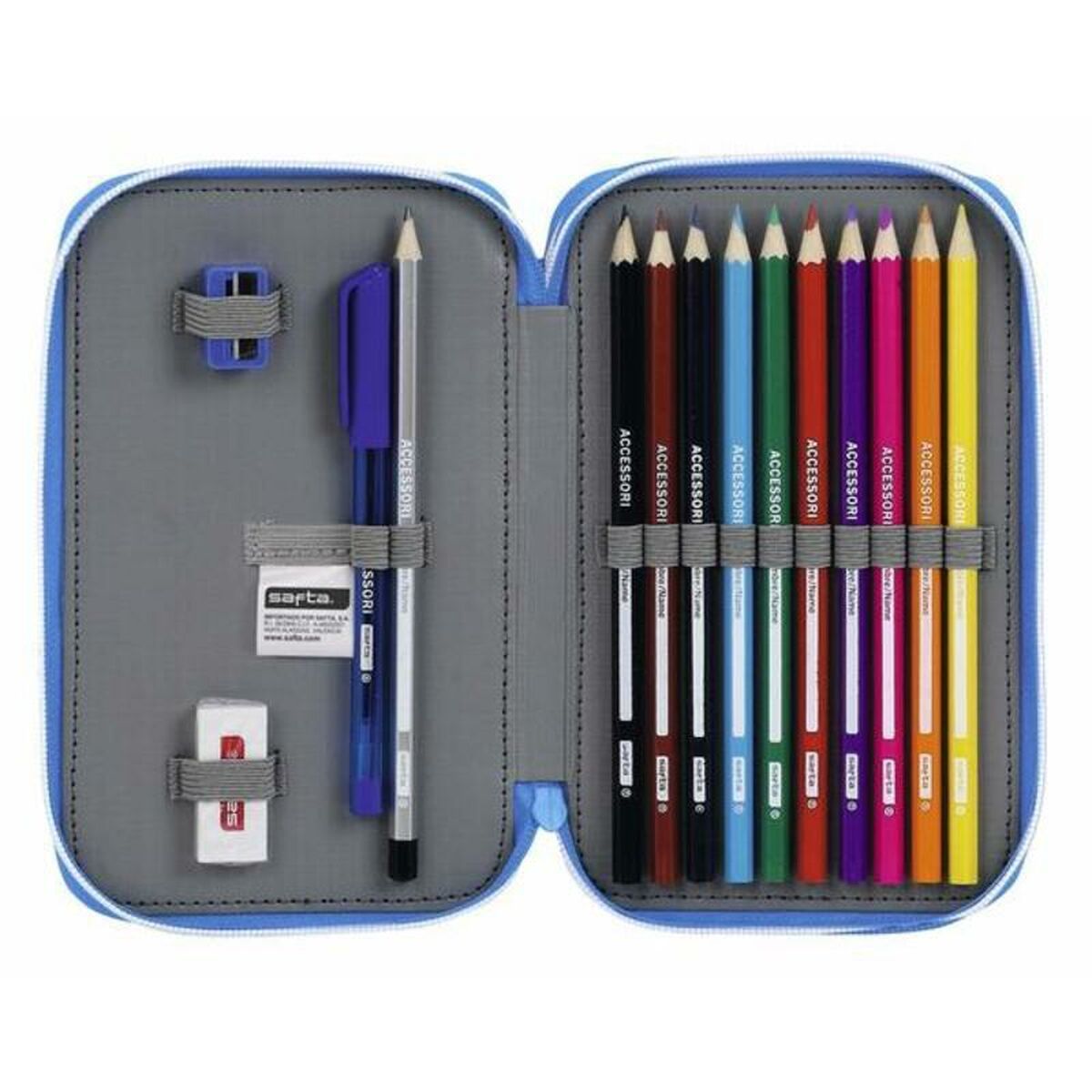 Double Pencil Case RCD Espanyol Blue White (28 pcs)_4