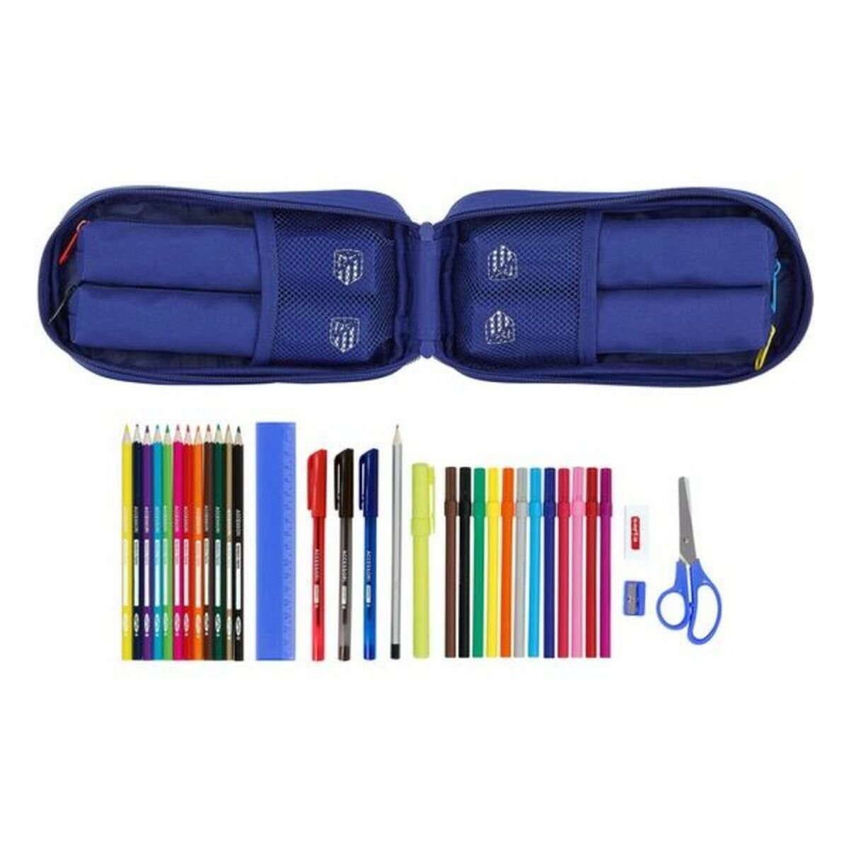 Backpack Pencil Case Atlético Madrid Navy Blue (33 Pieces)_3
