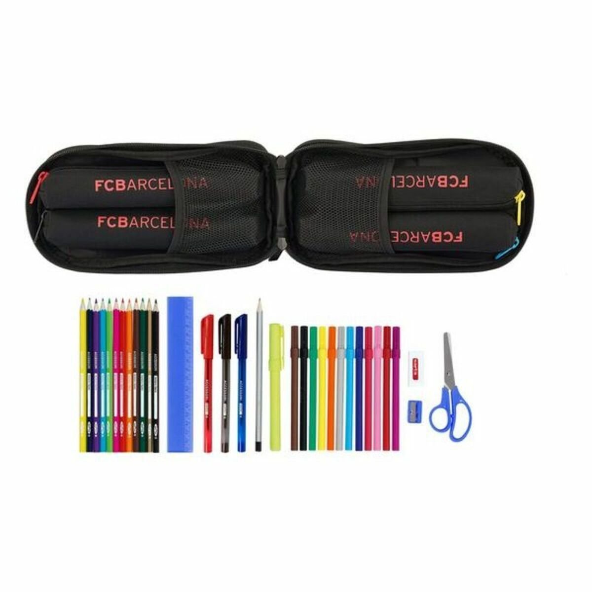 Backpack Pencil Case F.C. Barcelona Black (33 Pieces)_4