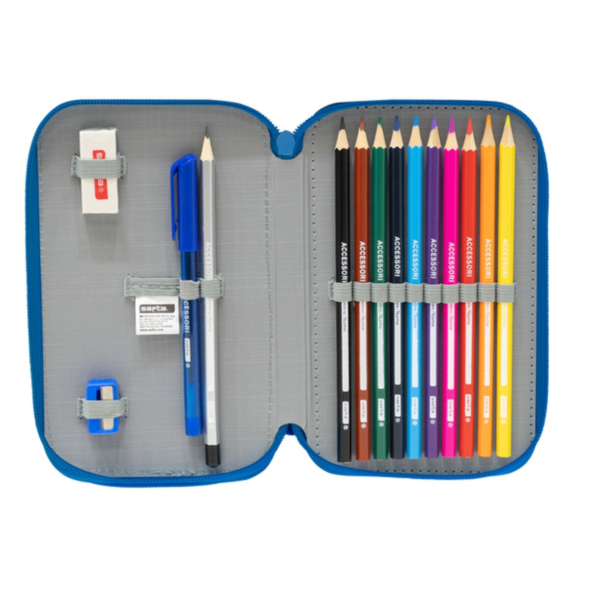 Double Pencil Case R. C. Deportivo de La Coruña Blue White (28 pcs)_6