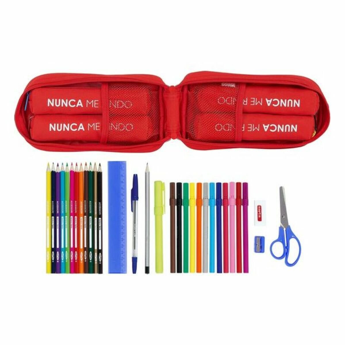 Backpack Pencil Case Sevilla Fútbol Club Red (33 Pieces)_3