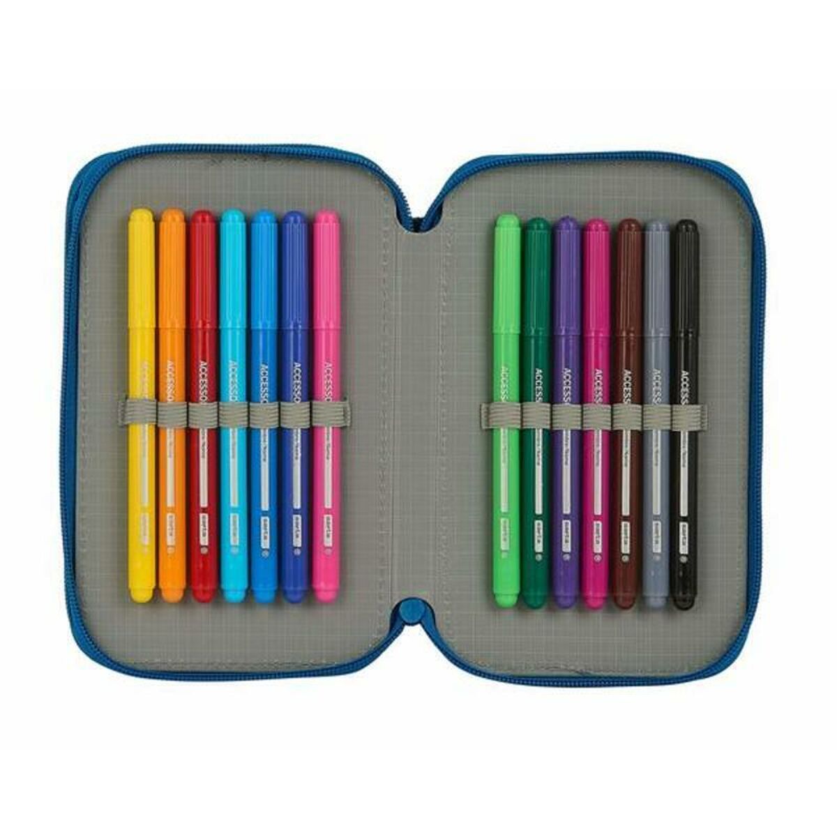 Double Pencil Case BlackFit8 Oxford Dark blue (28 pcs)_2