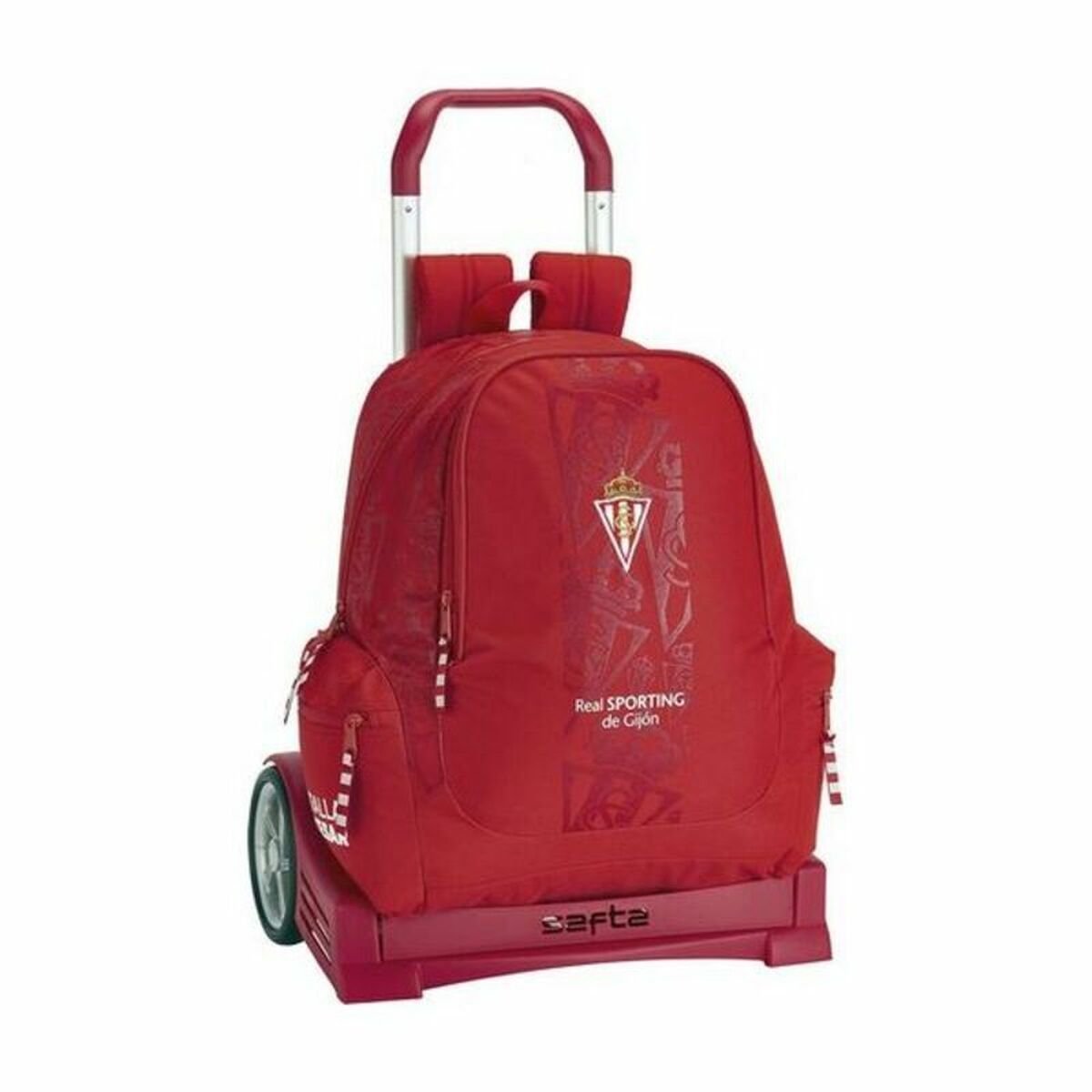 School Rucksack with Wheels Evolution Real Sporting de Gijón Red_1