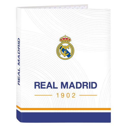 Ringbind Real Madrid C.F. Blå Hvid A4 (26.5 x 33 x 4 cm)_0