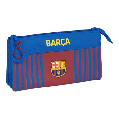 Tredobbelt bæretaske F.C. Barcelona Rødbrun Marineblå_0