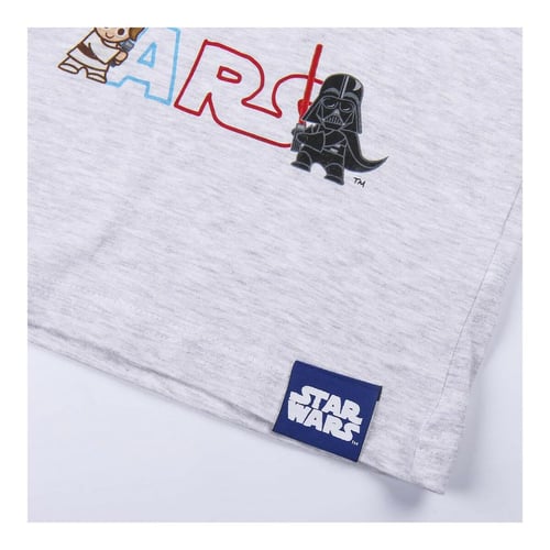 Børne Kortærmet T-shirt Star Wars 2 enheder Grå_16