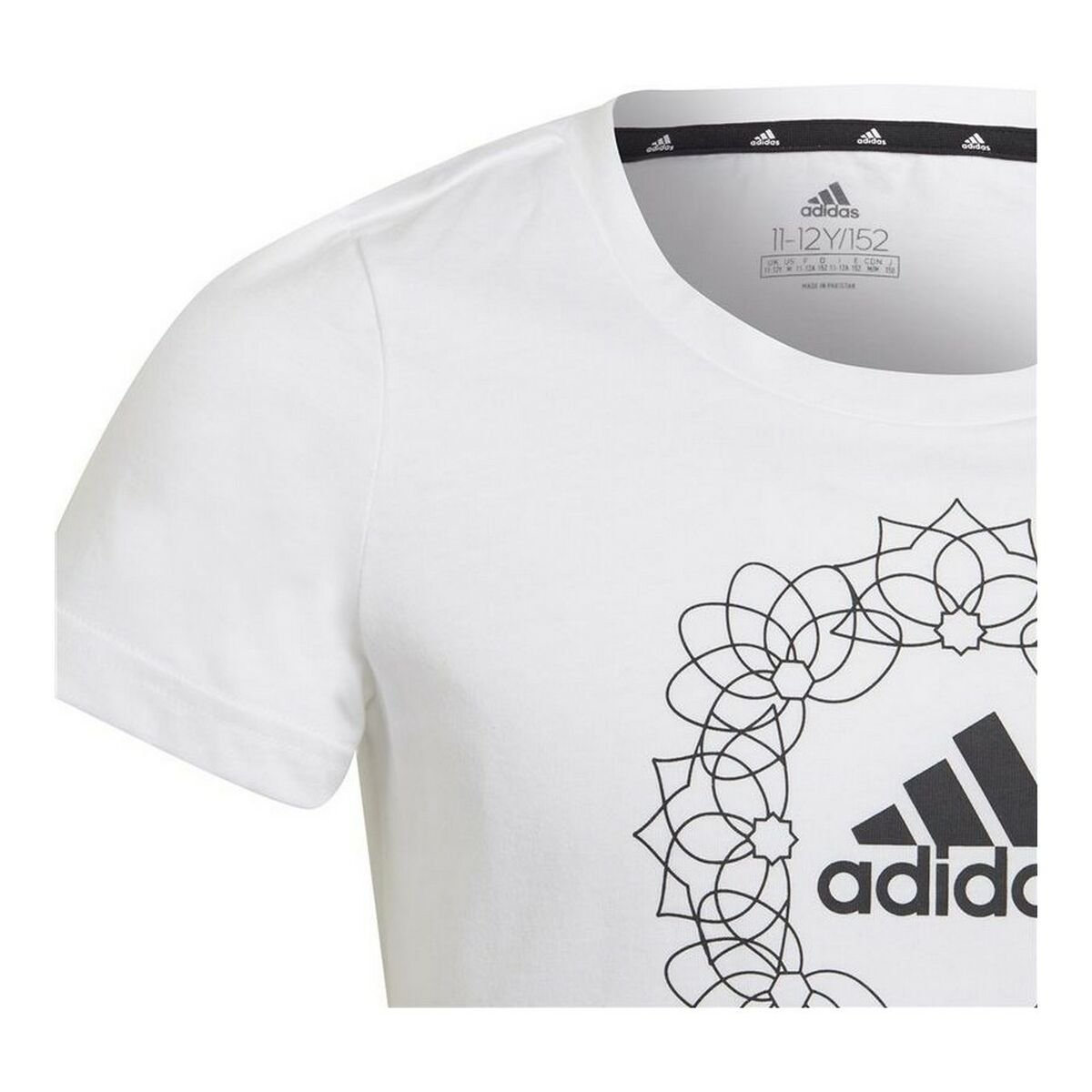 Child's Short Sleeve T-Shirt Adidas Graphic White_0