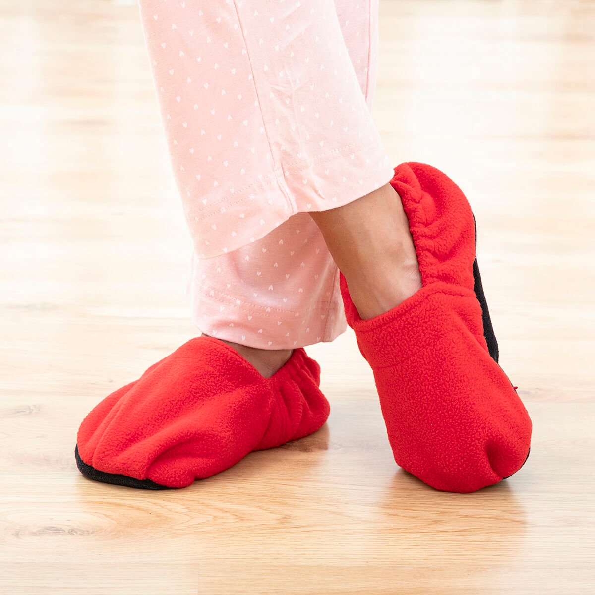 Microwavable Heated Slippers InnovaGoods Red_41