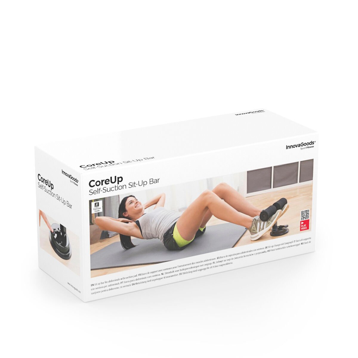 Sit-up Bar for Abdominals with Suction Pad and Exercise Guide CoreUp InnovaGoods_9