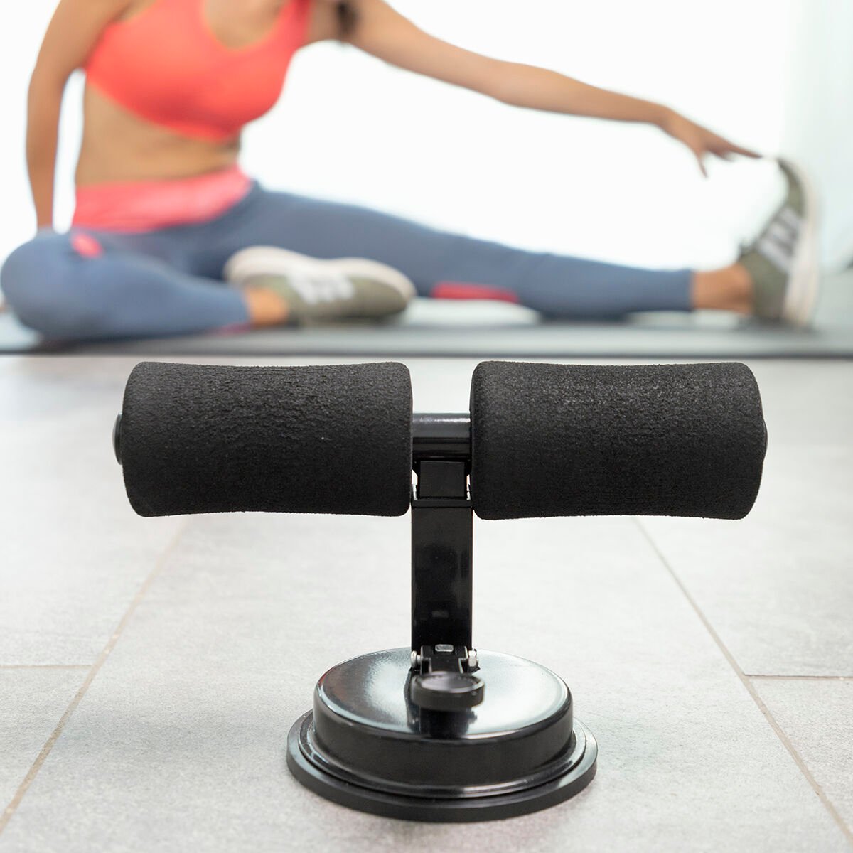 Sit-up Bar for Abdominals with Suction Pad and Exercise Guide CoreUp InnovaGoods_32