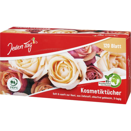 Jeden Tag Ansiktsservetter 3-pack (120 st) - picture