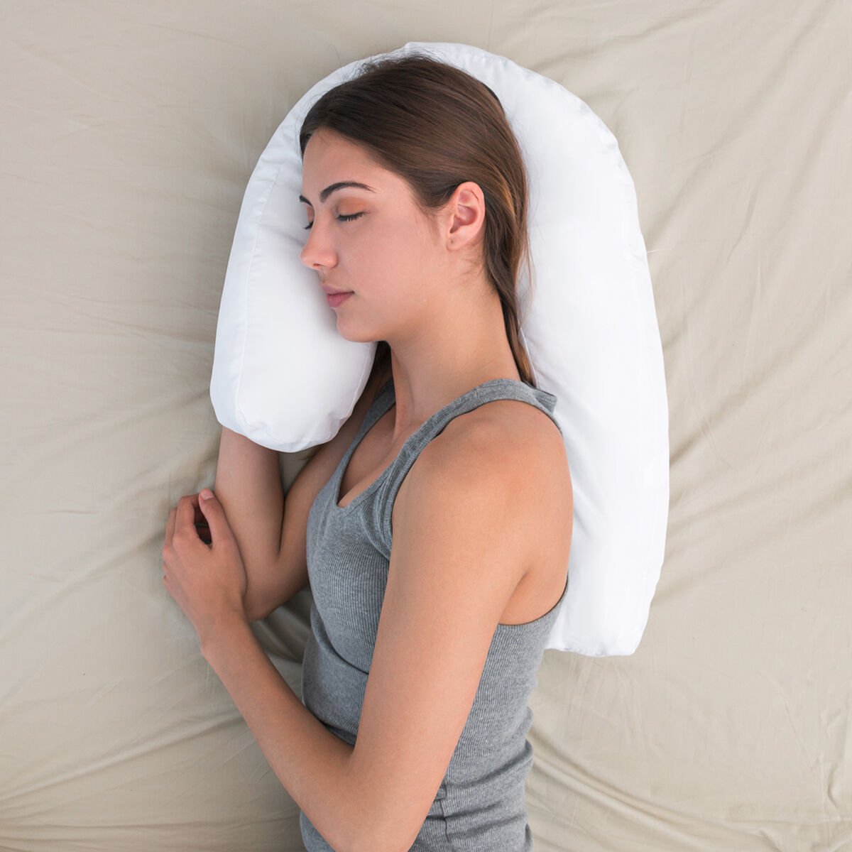 InnovaGoods U Side Sleepers Ergonomic Pillow_0