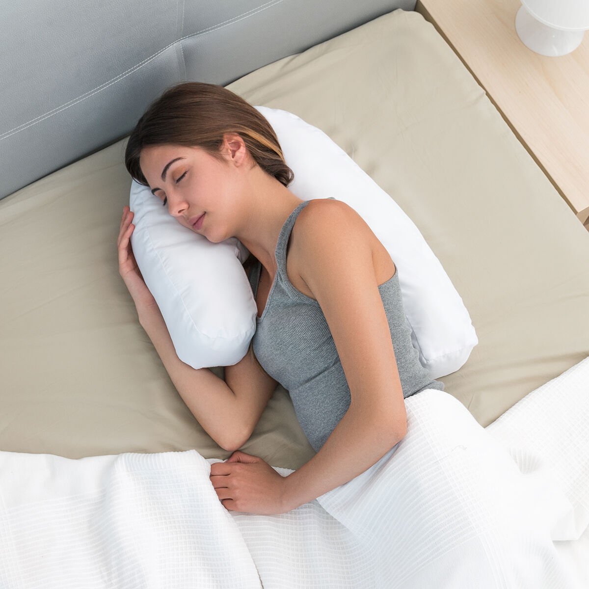 InnovaGoods U Side Sleepers Ergonomic Pillow_26
