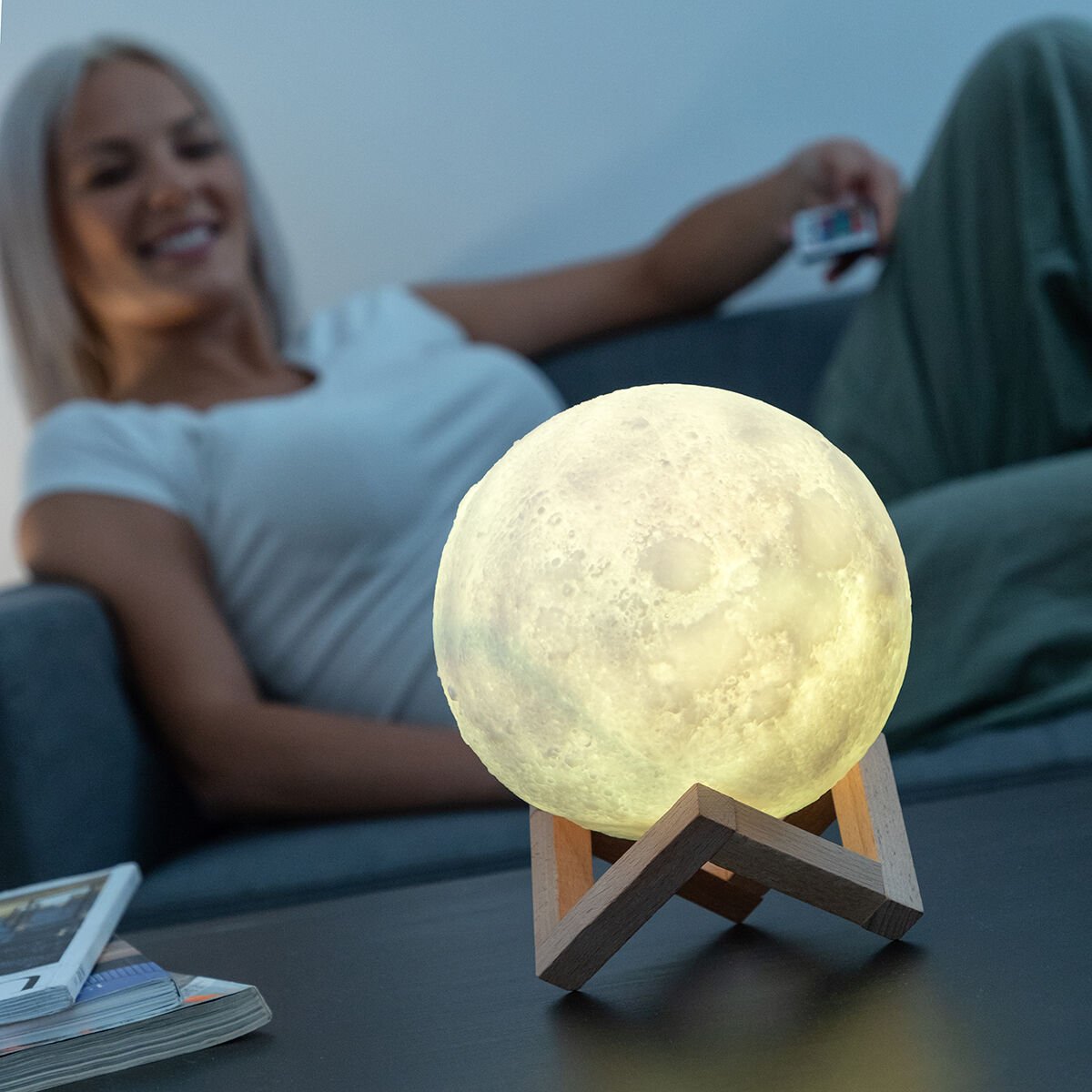 Rechargeable LED Moon Lamp Moondy InnovaGoods_2