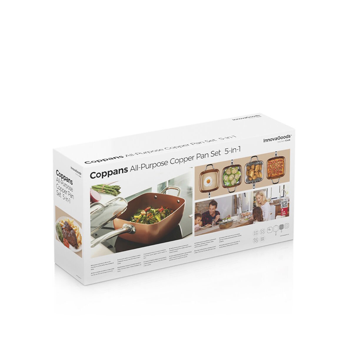 InnovaGoods All-Purpose Copper Pan Set 5 in 1 (4 Pieces)_14