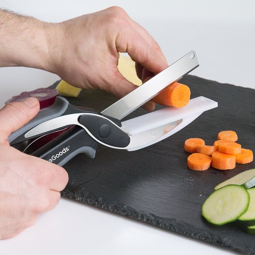 InnovaGoods Køkken Kniv-Saks Med Integreret Mini Skærebræt_2
