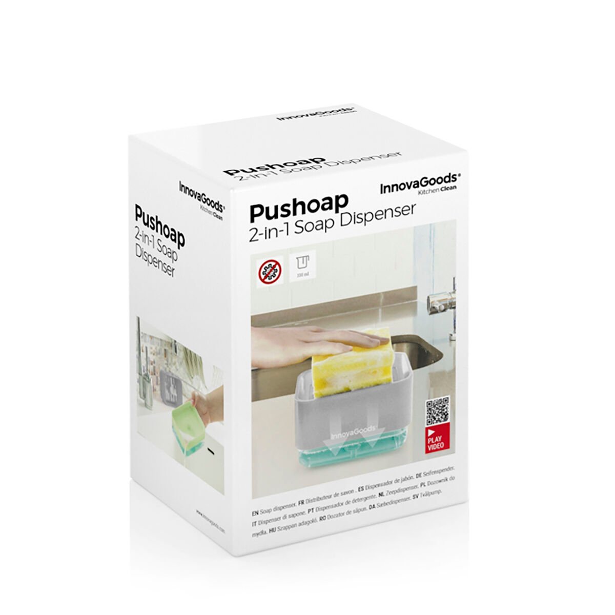 2-in-1 Soap Dispenser for the Kitchen Sink Pushoap InnovaGoods_6