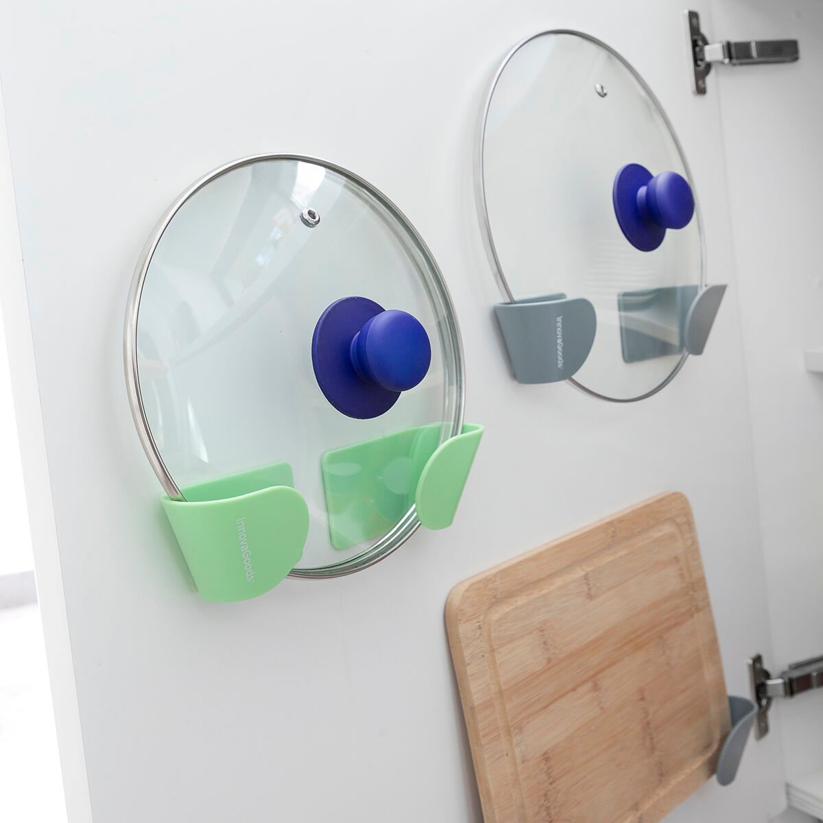 Set of 3 Adhesive Holders for Saucepan Lids Smarack InnovaGoods_26