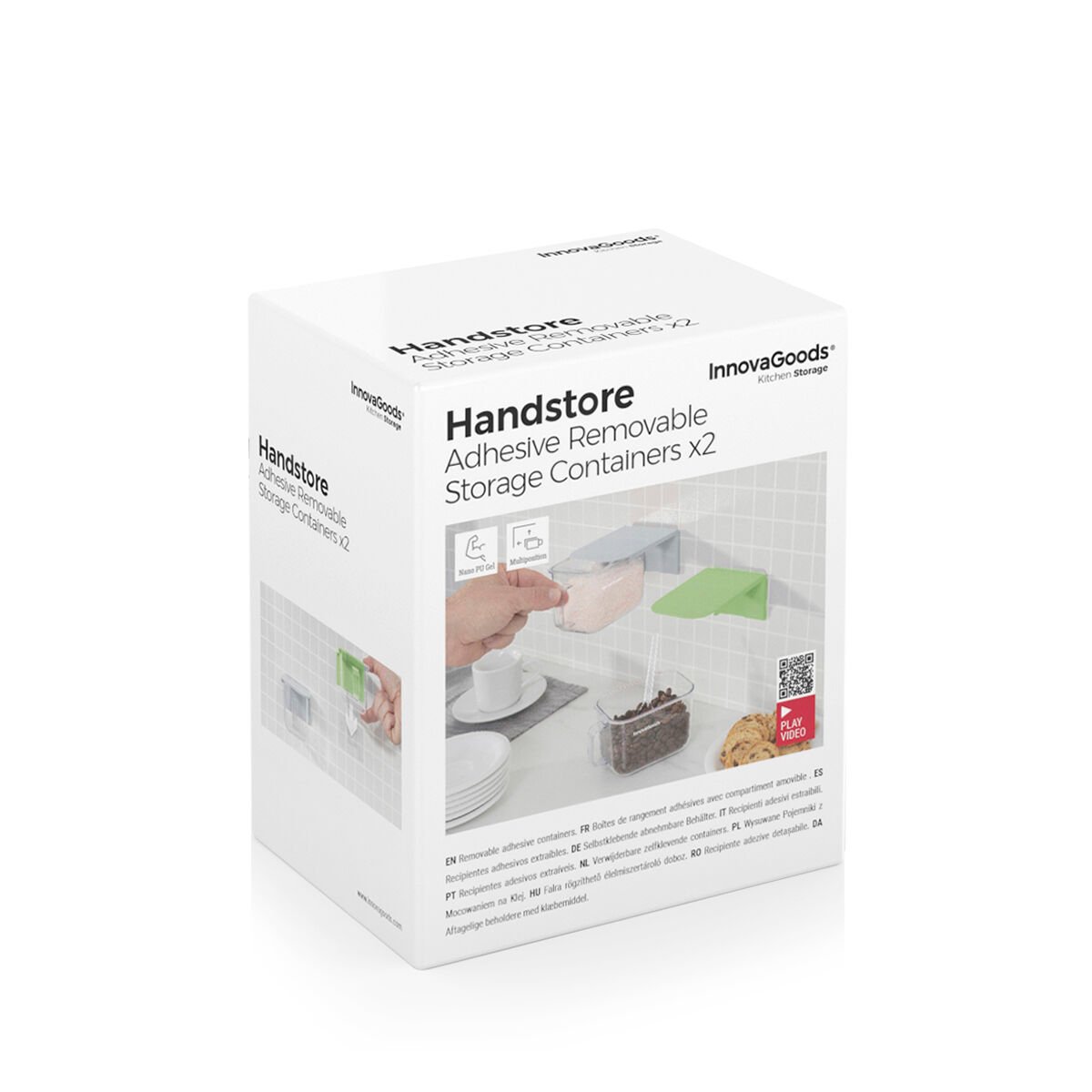 Removable Adhesive Kitchen Containers Handstore InnovaGoods Pack of 2 units_8