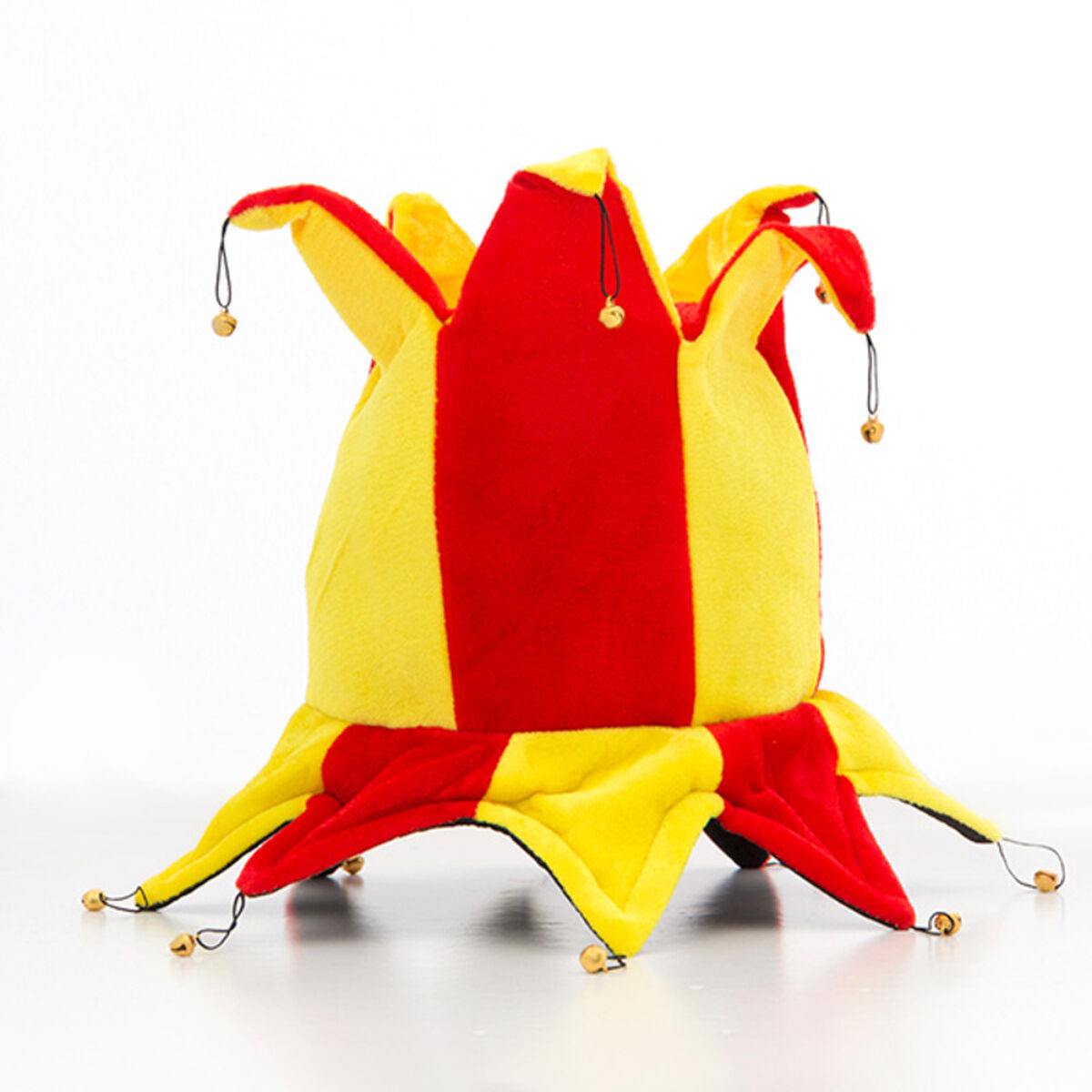 Spanish Flag Jester Hat with 14 Bells_1