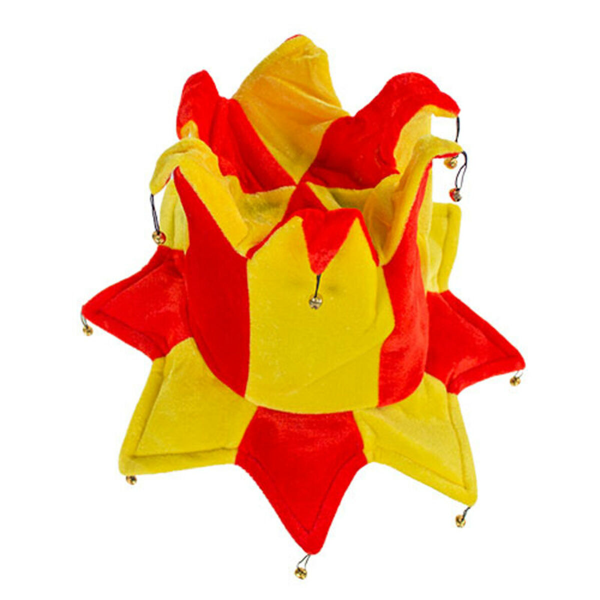 Spanish Flag Jester Hat with 14 Bells_2
