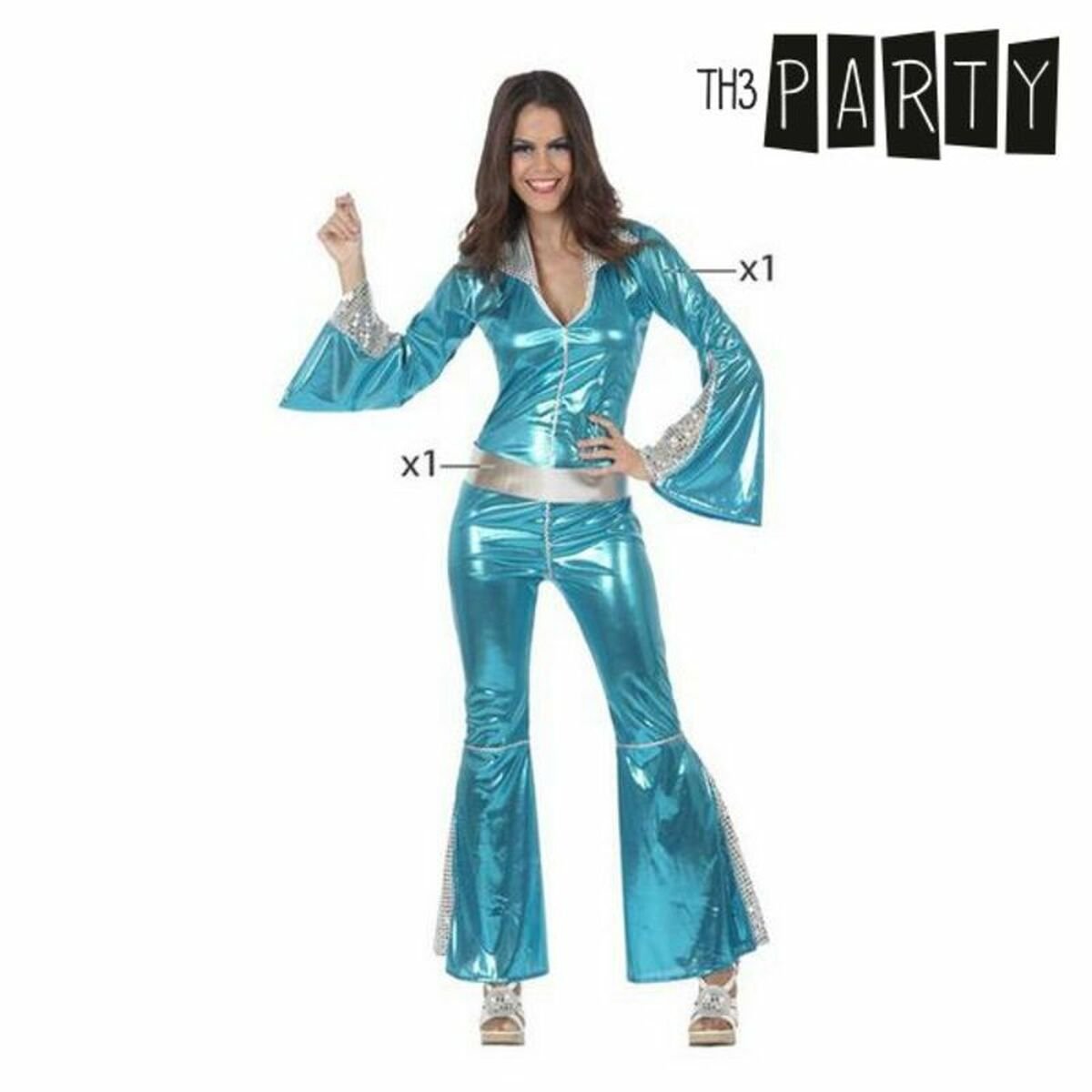 Costume for Adults Blue Shine Disco_3