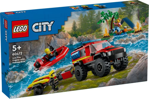 LEGO® 60412 Firhjulstrukket brandbil med redningsbåd - picture