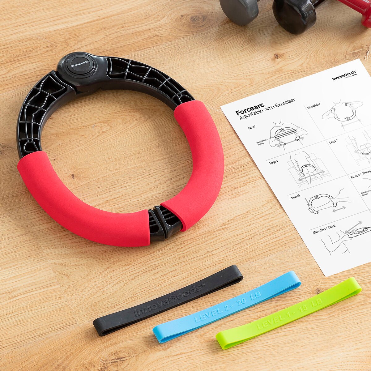 Adjustable Arm Exerciser with Resistance and Exercise Guide Forcearc InnovaGoods_12