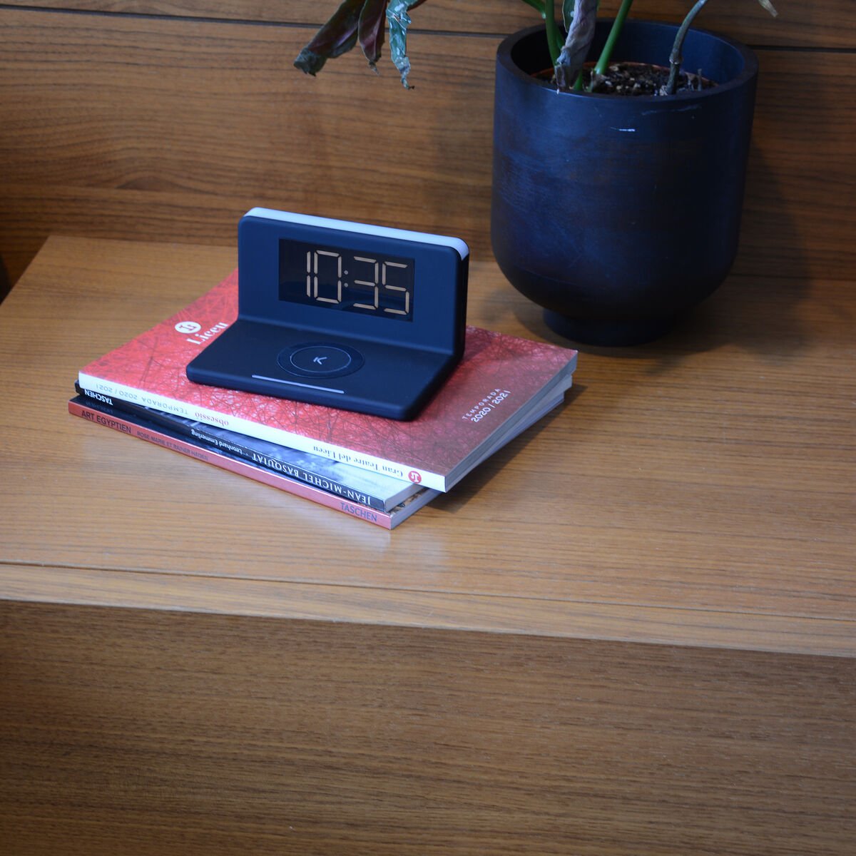 Alarm Clock with Wireless Charger KSIX Qi Black_19